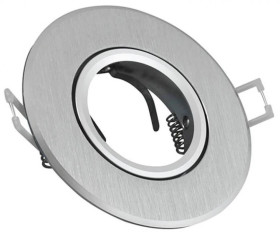 Oprawa Sufitowa ruchoma Okrągła Podtynkowa WEST OPAL Srebrna GOLDLUX