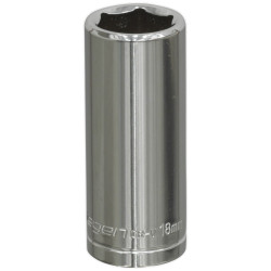 Siegen S0596 Walldrive Socket 18mm Deep 3/8&quot;sq Drive