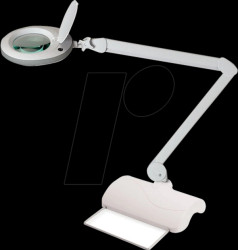 LUM72156180GR Lupenleuchte, LED, Ø 127 mm Echtglaslinse, 5 Dioptrien, grau