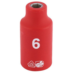 Draper Expert 31494 3/8&quot; Sq. Dr. Fully Insulated VDE Socket (6mm)