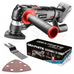 Narzędzie wielofunkcyjne akumulatorowe 18V do cięcia, szlifowania, skrobania bez akumulatora ENERGY+ GRAPHITE 58G013