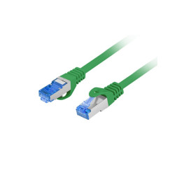 Patchcord kat.6A S/FTP LSZH CCA 0.25M zielony Fluke Passed Lanberg