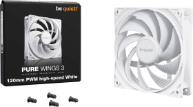 BeQuiet PURE WINGS 3 White 120mm PWM high-speed Wentylator do obudowy PC biały (S x W x G) 120 x 25 x 120 mm