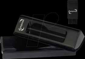 207308 Velvet cleaning pad and nylon brush, black