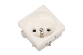 Simon Connect Gniazdo K45 pojedyncze z/u 16A IP20 czysta biel K02/9