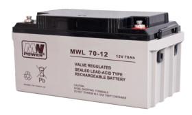 Akumulator VRLA AGM 12V 70Ah (żywotność 10-12lat) MWL 70-12