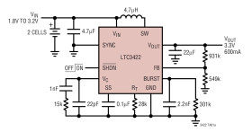 1.5A, 3MHz Synchronous Step-Up DC/DC Converter with Output Disconnect