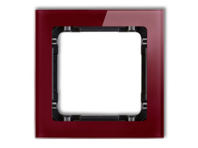 DECO Ramka uniwersalna - efekt szkła (ramka: bordowa: spód: czarny) bordowy 14-12-DRS-1 KARLIK