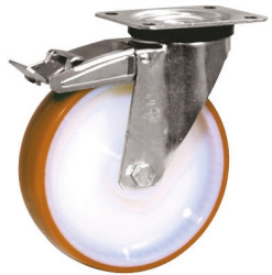 Koło samonastawne średnica kabla 125mm Płyta LAG 120kg wysokość całkowita 154mm