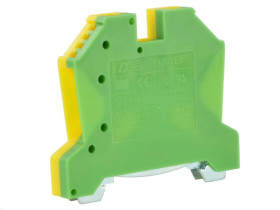 Złączka na szynę TH35 6mm2 zielono-żółta PE