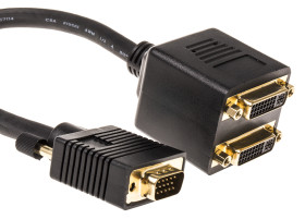 Adapter AV Męskie VGA (1) na Żeńskie DVI-I (2)