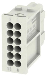 Ramka dokująca wkładów do złącz przemysłowych HDC MHD 12 FC 1428850000