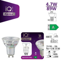 Żarówka LED GU10 IQ-LEDEX GU10 4,7W-NW 850lm 4000K barwa neutralna 5 lat Gwar. 36602