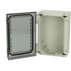 Fibox 4811000 NEO PC 32x22x15cm T Hinged polycarbonate enclosure, clear cover
