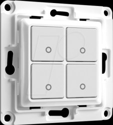WS4 WHITE Shelly wall pushbutton, white, 4-fold