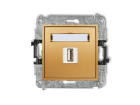 MINI Mechamizm gniazda pojedyncze USB-AA 3.0 złoty 29MGUSB-5 KARLIK