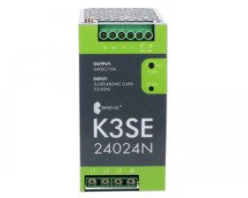 Zasilacz impulsowy K3SE 24024 3x400/ 24VDC 10A 240W na szynę DIN, Uzas: 340-550VAVAC, Ta70, 17000-1013