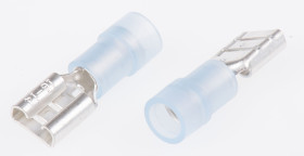 Konektor płaski Żeński 6.35 x 0.8mm 1,5 → 2,5 mm², 16 → 14 AWG długość 21.5mm Izolacja: Izolowane Cyna