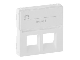 VALENA LIFE Plakietka z etykietą gniazda 2 x RJ45 biała 755480 LEGRAND