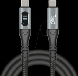 86067 USB 4.0 cable, 40 Gbit/s, 240 W, 8K 60Hz, 1.0 m