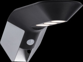 94250 LED solar wall light, anthracite, IP44, motion sensor