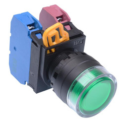 YW1L-AF2E11Q0G Green 22mm Maintained Shrouded Push Button Switch 1NO-2NC IP65 IDEC