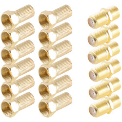 Shiverpeaks BS15-300014 F Connector Gold-Plated F Plug/Socket Set 6.7 mm