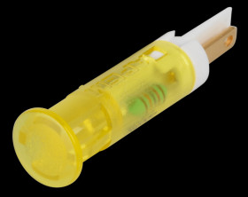 QS81XXHY220 Indicator LED, 220 V AC, 8 mm, FASTON, yellow