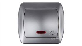 Simon Akord Przycisk /Dzwonek/ Z Podświetleniem Aluminium Metalizowane Ad1l/26