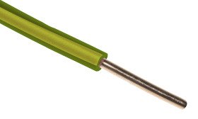 Przewód montażowy 1,5 mm² Zielony/Żółty RS PRO PVC 15 AWG 600 V dł. 100m 1/1,38 mm +70°C BS 6231