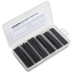 Sealey HST100B Heat Shrink Tubing Assortment 95pc 100mm Black
