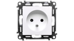 Valena Life Gniazdo Pojedyncze Z/U 2P+Z Z Przesłonami Biały 753184