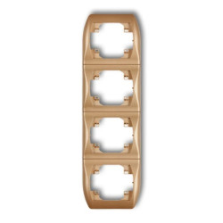 TREND Ramka pionowa poczwórna złoty metalik 8RV-4