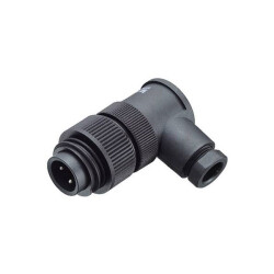 Binder 99-4225-70-07 M 6-8mm Angled Cable Mnt 6+PE Pin with Solder Termination