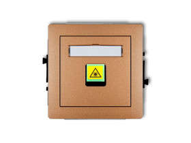 DECO Gniazdo światłowowode/optyczne pojedyncze złoty metalik 8DGOP-1 KARLIK