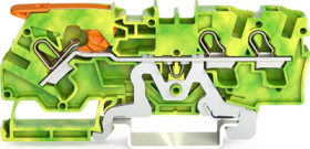 3-wire protective earth terminal, spring-clamp connection, 0.5-6.0 mm², 1 pole, green-yellow, 2104-1307