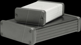 1455J1202 profile housing, 1455 J, 120 x 78 x 27 mm, silver