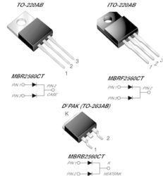MBR2560CT Dual Common Cathode Schottky Rectifier