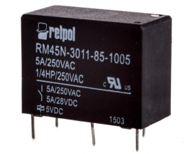 Przekaźniki miniaturowy 1P 5A 5V DC PCB RM45N-3011-85-1005 2614957