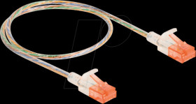 80352 Patch cable Cat.6A U/UTP Slim 0.5 m transparent