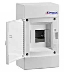 Obudowa natynkowa 1x4 IP40, drzwi białe