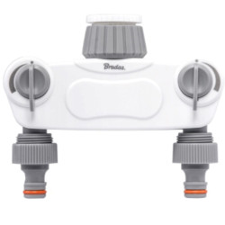 Rozdzielacz 2-drożny z zaworami na kran 1" z redukcją na 3/4" solid BRADAS WL-3032K