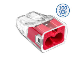 Szybkozłączka wtykowa SCP2 do drutów i wielodrutów 0,75…4 mm 2-torowa 100szt. 88000001S SIMET