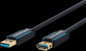 70120 USB 3.0cable, A plug auf A Buchse, blue, 3,0 m