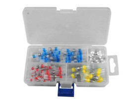 Zestaw szybkozłączek elektrycznych przelotowych z cyną, 0,25-6mm, 100szt w pudełku