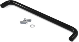 Handle, straight, steel, (W x H x D) 187 x 33 x 10 mm, black, 1427L1BK