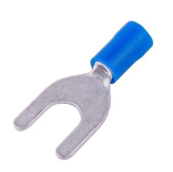 Końcówka widełkowa izolowana 2,5 M6 niebieska 100szt SGE KWB6