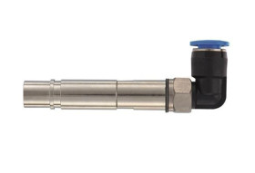 Pneumatyczny kontakt metalowy kątowy OD 6mm żeński z odcięciem 09140007466