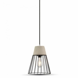 Lampa Wisząca VT-7253 E27 Concrete+Mesh 3848