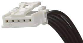 Kabel przewód-płytka, MicroClasp, 250 Vrms AC/DC, 3 A, raster: 2mm, 300mm, Okrągły, Cyna, Czarny